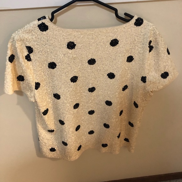 J Crew Sequin Polka Dot Top - Picture 5 of 9